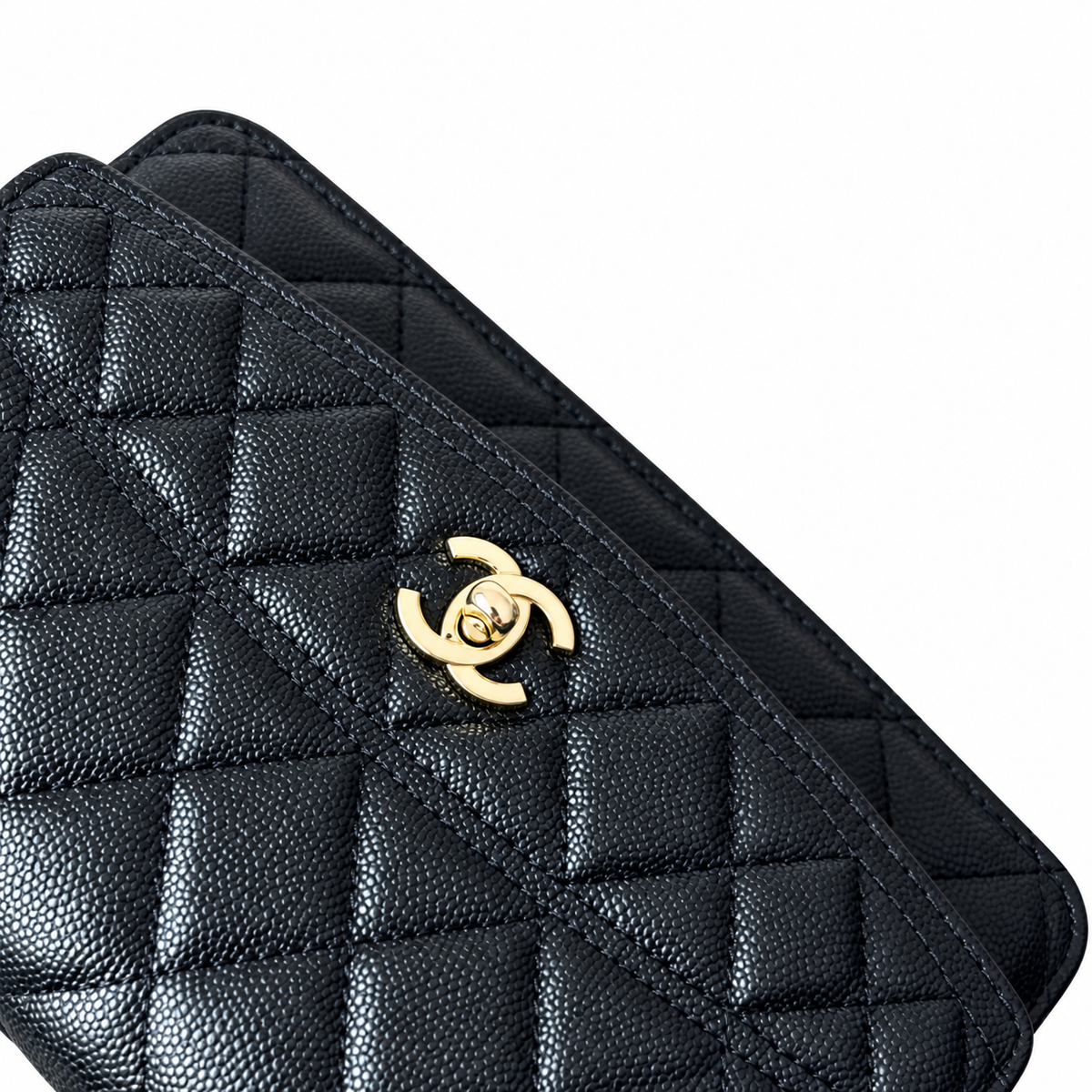 Chanel Mini Flap Bag with Top Handle Black Caviar Leather Gold CC Hardware 18.5cm