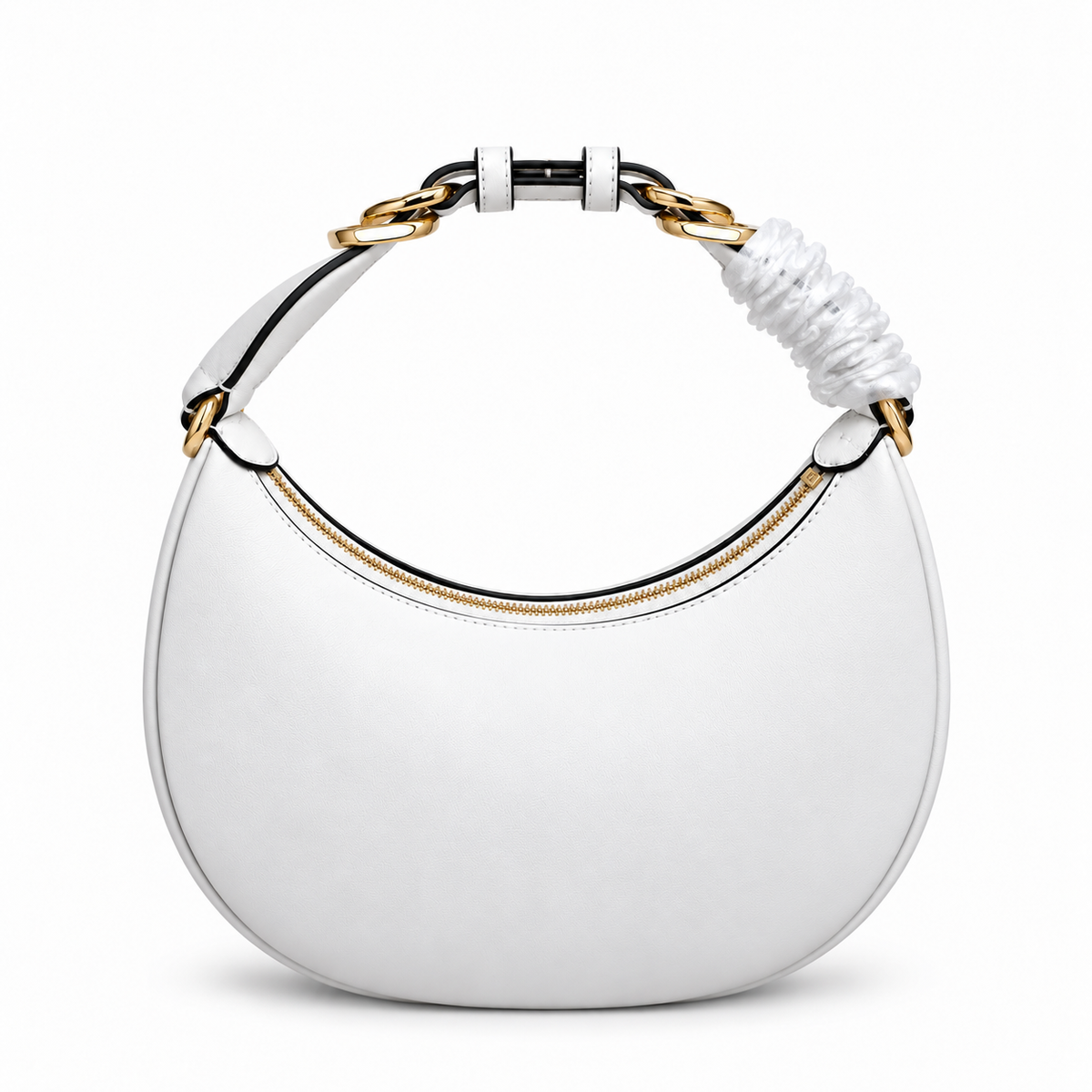 Fendi FF Peekaboo Leather Top Handle Handbag 29x24.5x10cm