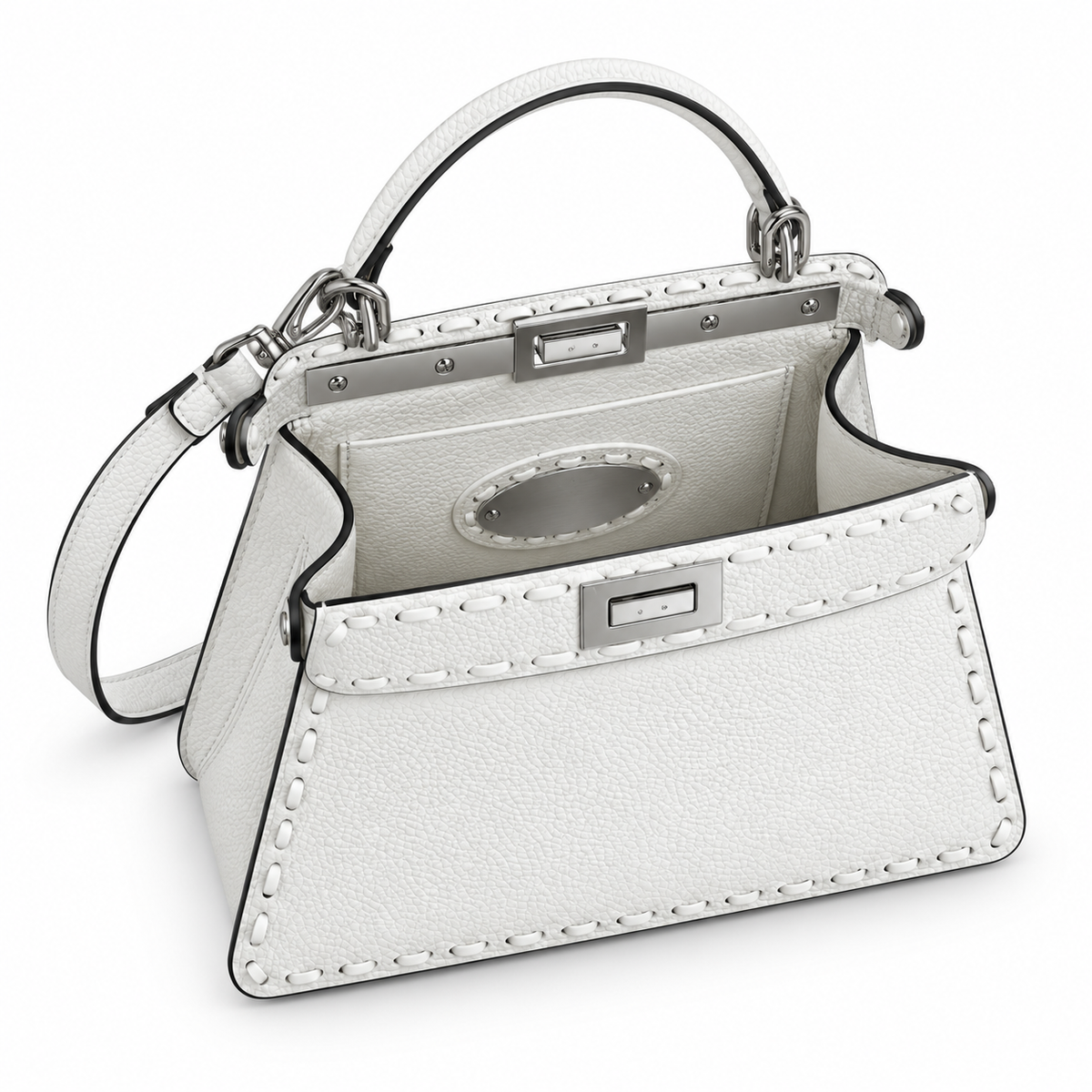 Fendi Mini Baguette 20cm Crossbody Bag – FF Jacquard