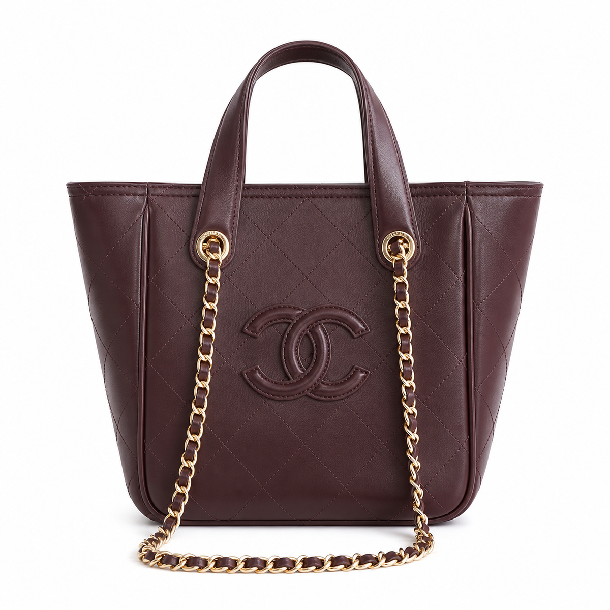 Chanel Logo Embossed Small Square Crossbody Bag 20.5×21×15cm