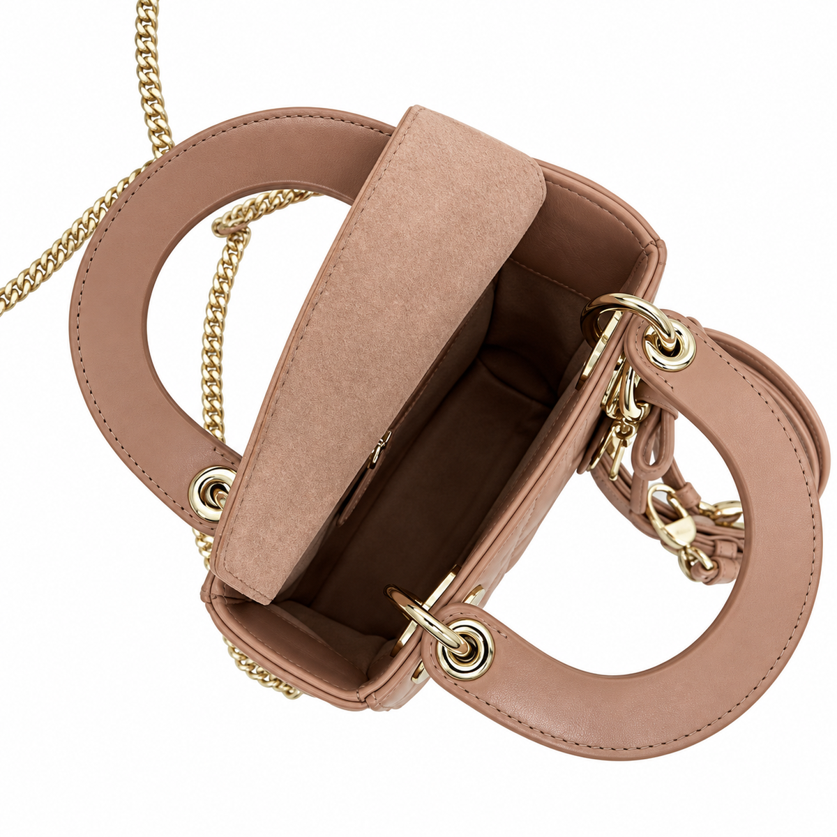 Dior Cannage Quilted Crossbody Flap Bag 17cm