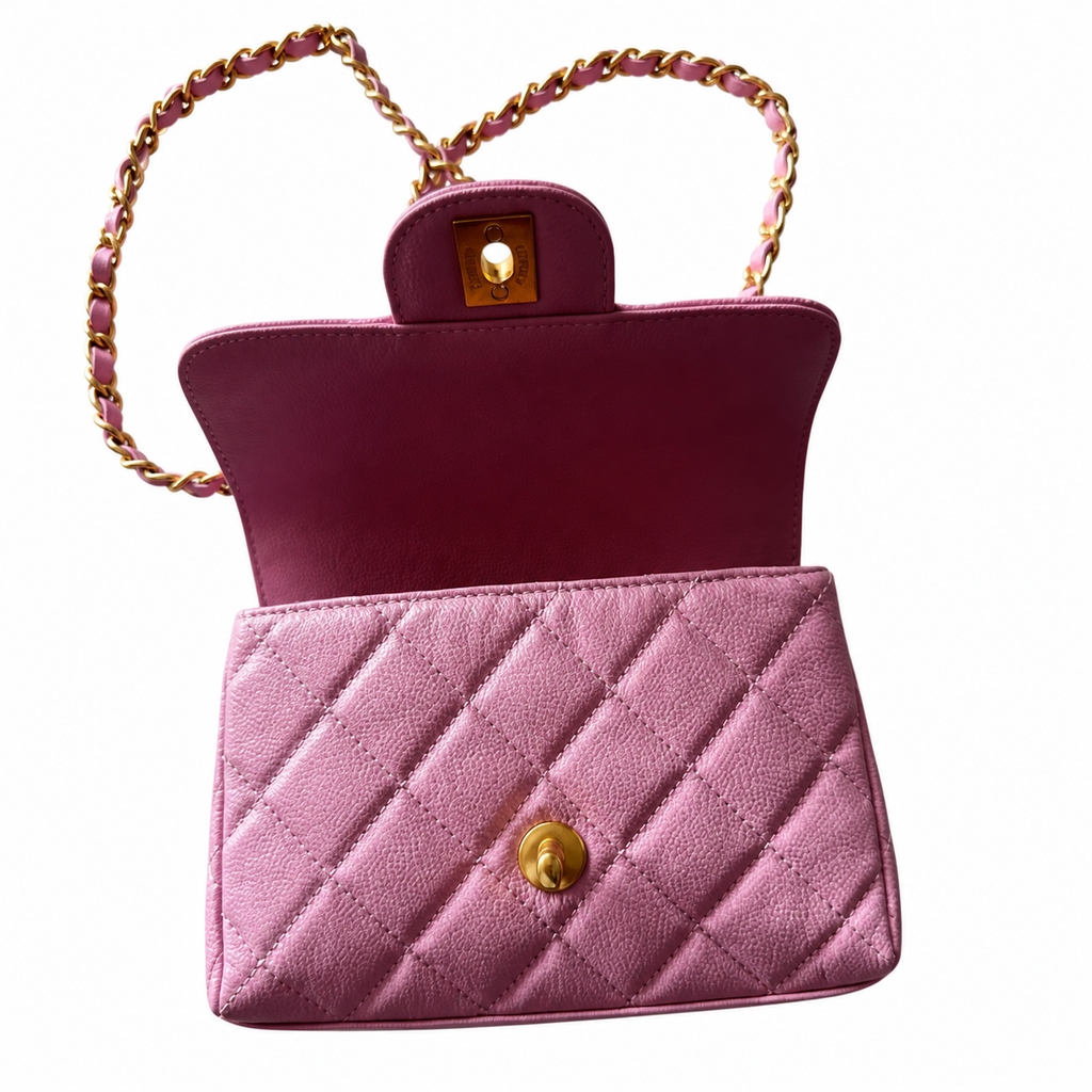 Chanel Mini Top Handle Flap Bag | 19×12.5×7cm