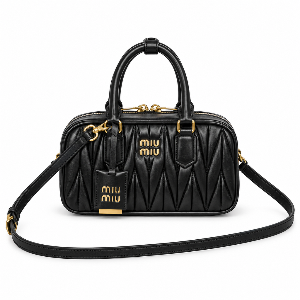 Miu Miu Convertible Leather Shoulder Bag 19×10×5 cm