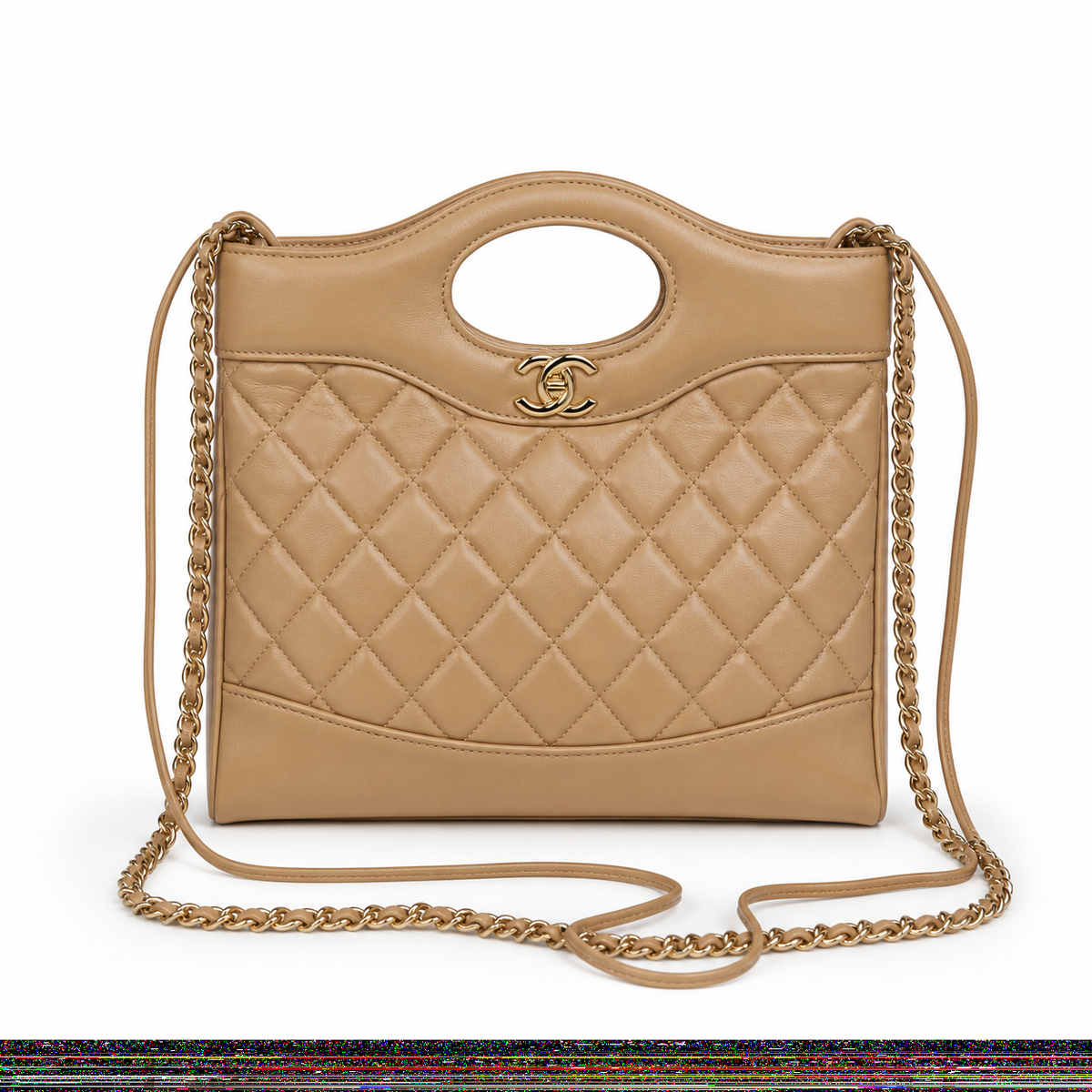 Chanel Quilted Crossbody Bag 22×23×5.5cm | Classic Structured Leather Chain Shoulder Bag