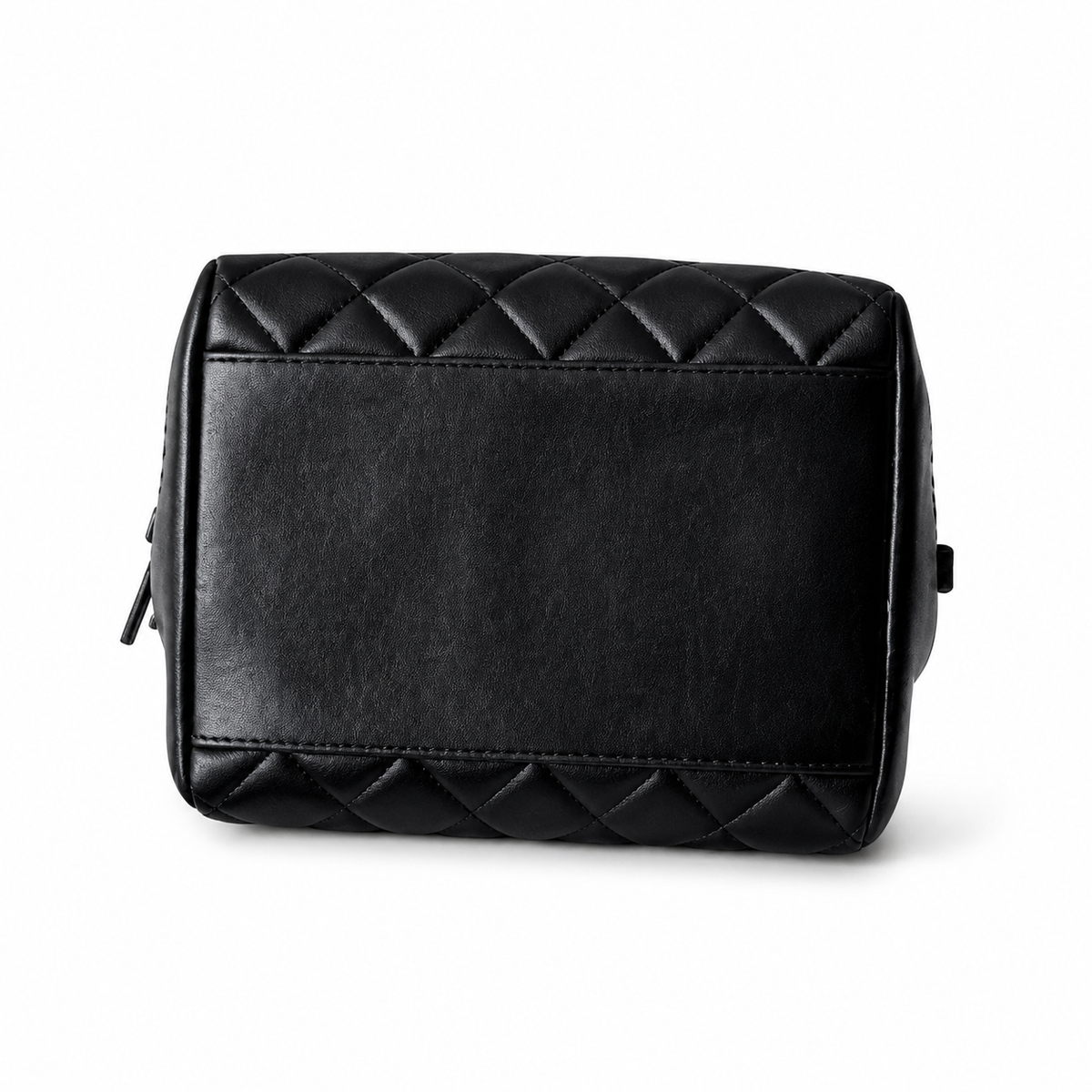 Chanel Black Quilted Lambskin Dual CC Camera Bag Gold Chain Crossbody