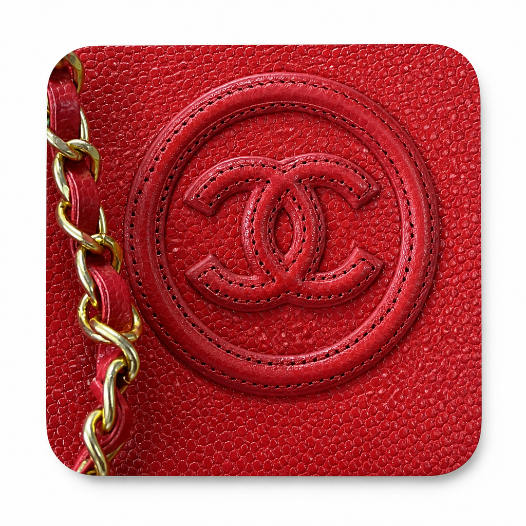 CHANEL Deauville Shopping Tote – Red Caviar Leather Gold Hardware with Detachable CC Pouch 30×50×21cm