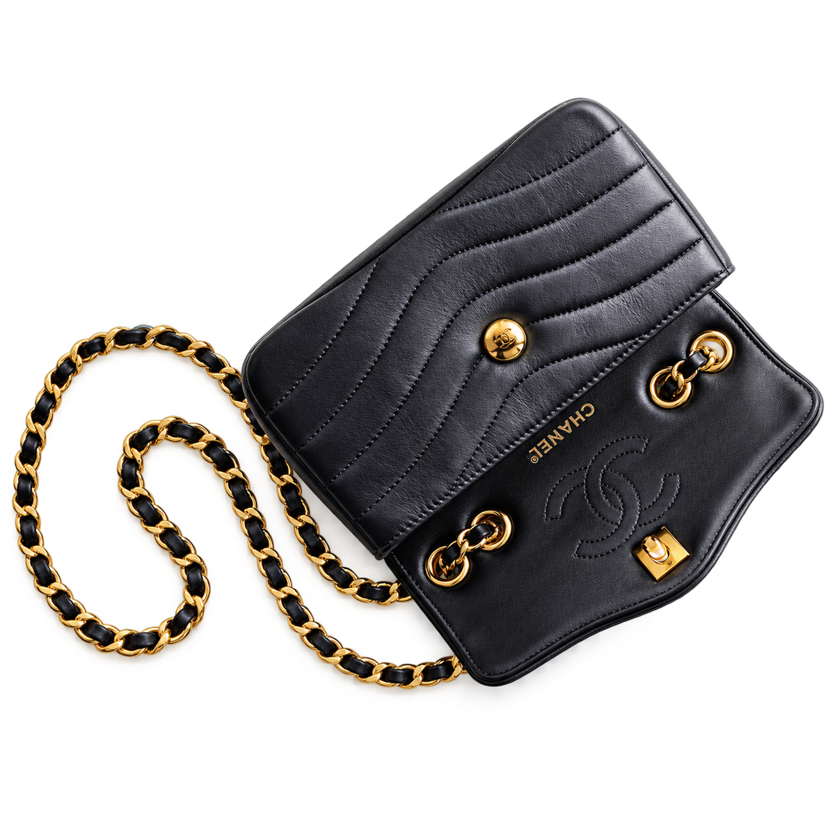 Chanel Long Flap Clutch Crossbody Bag 11×27×6cm