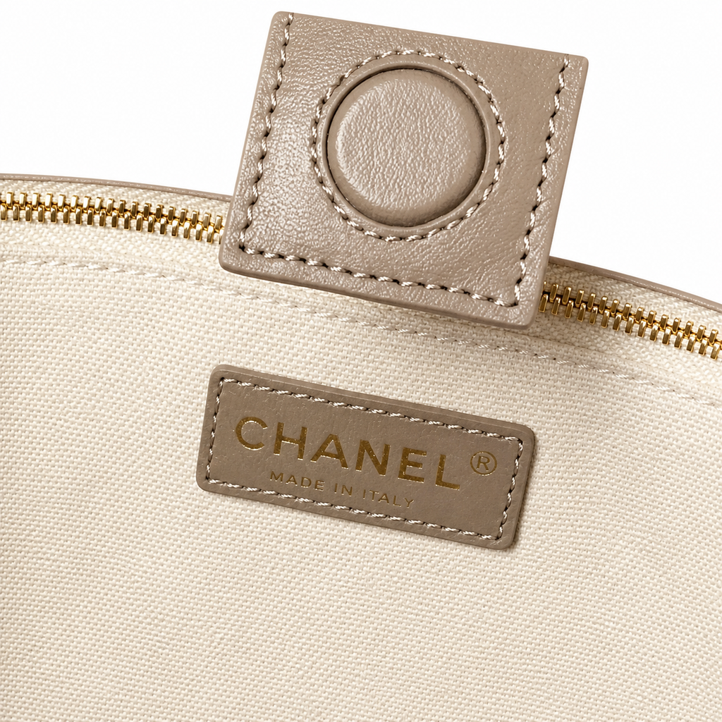 Chanel Greige Suede Quilted Square Shoulder Bag | Braided Leather & Gold Ring Charm | Adjustable Strap | 27.5×21×10cm