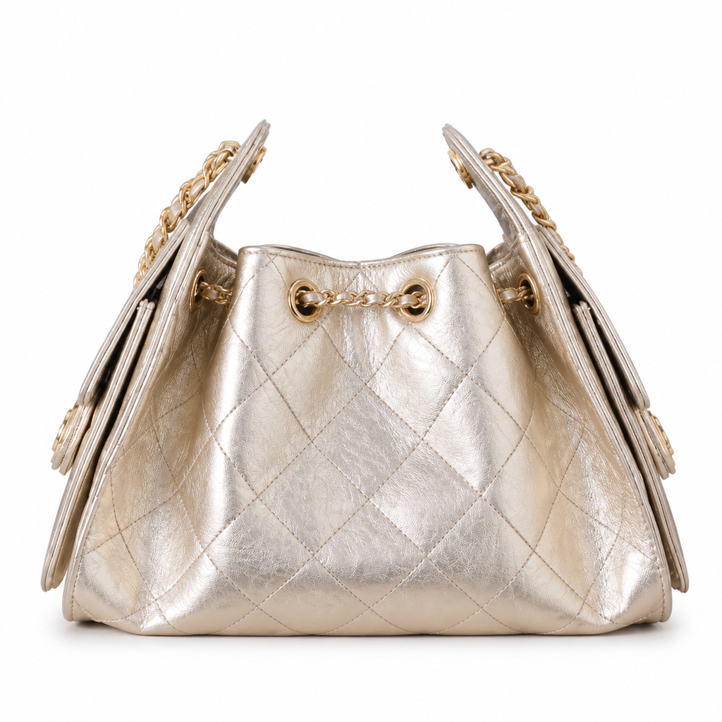 Chanel Mini Classic Flap Blue Quilted Denim Gold Hardware Bag