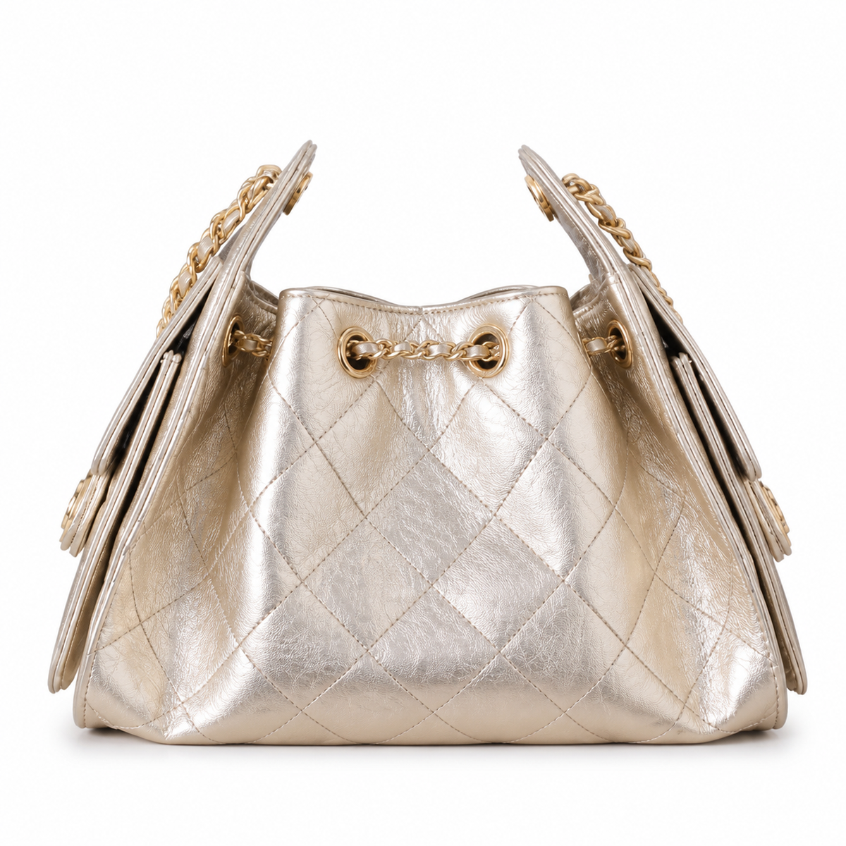 Chanel Mini Classic Flap Blue Quilted Denim Gold Hardware Bag