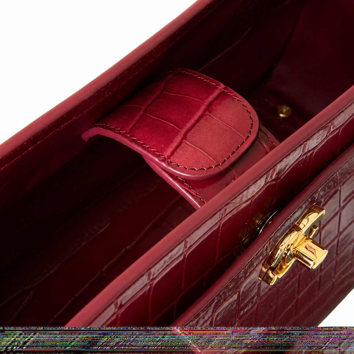 Chanel Burgundy Crocodile Embossed Leather Executive Tote Bag | Gold CC Turn-Lock | Dual Handles | 39×20×13cm