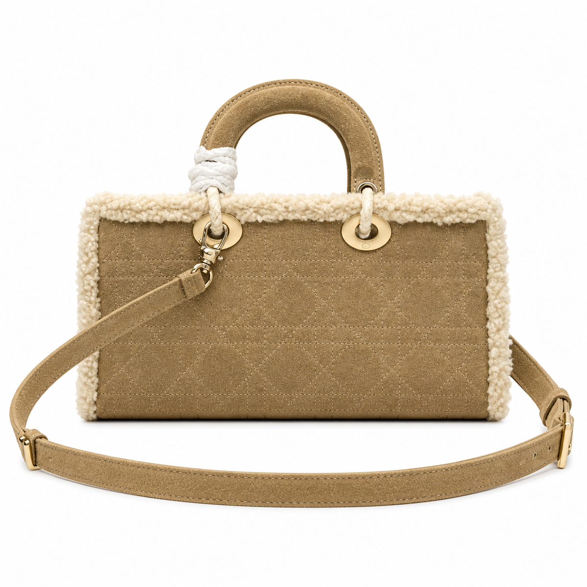 Dior Cannage Quilted Flat Shoulder Clutch 26cm