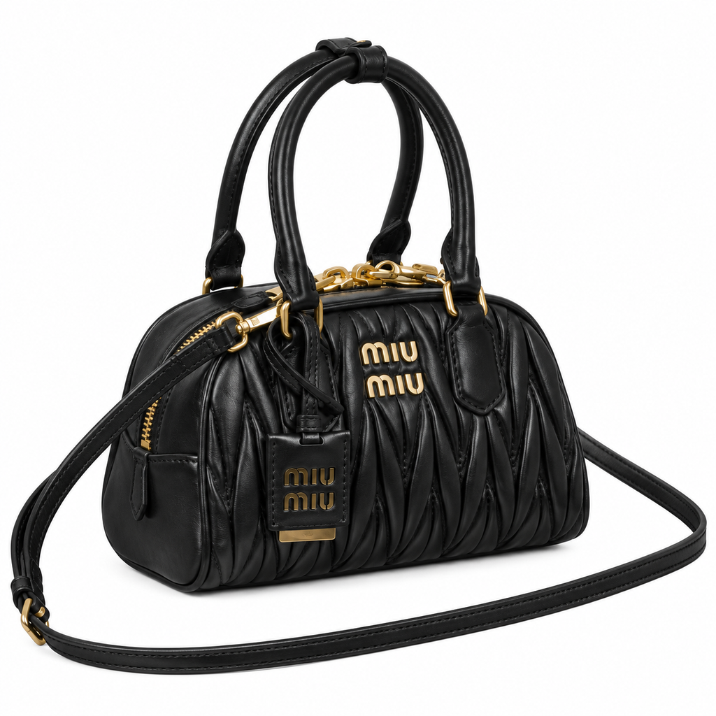 Miu Miu Leather Top Handle Bag 22 × 13 cm