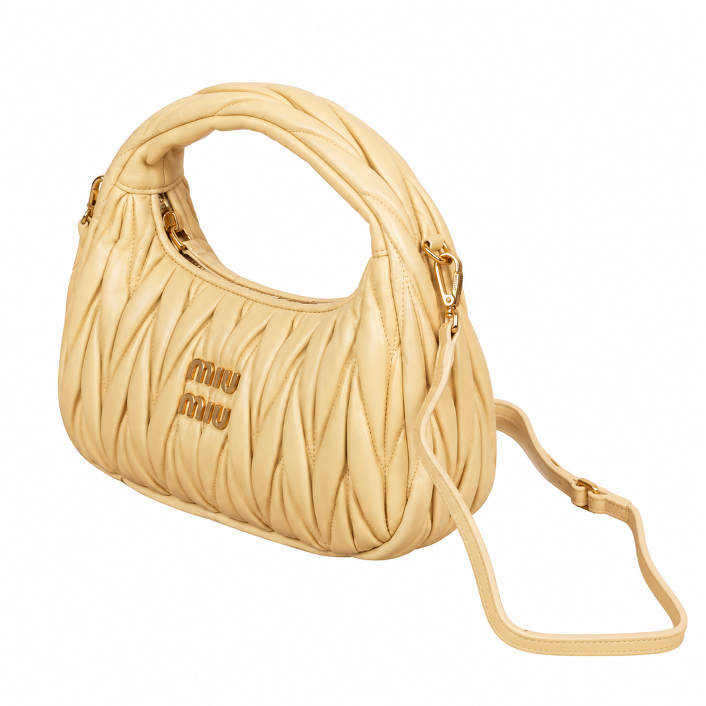 Miu Miu Matelassé Sculpted Leather Crossbody Bag
