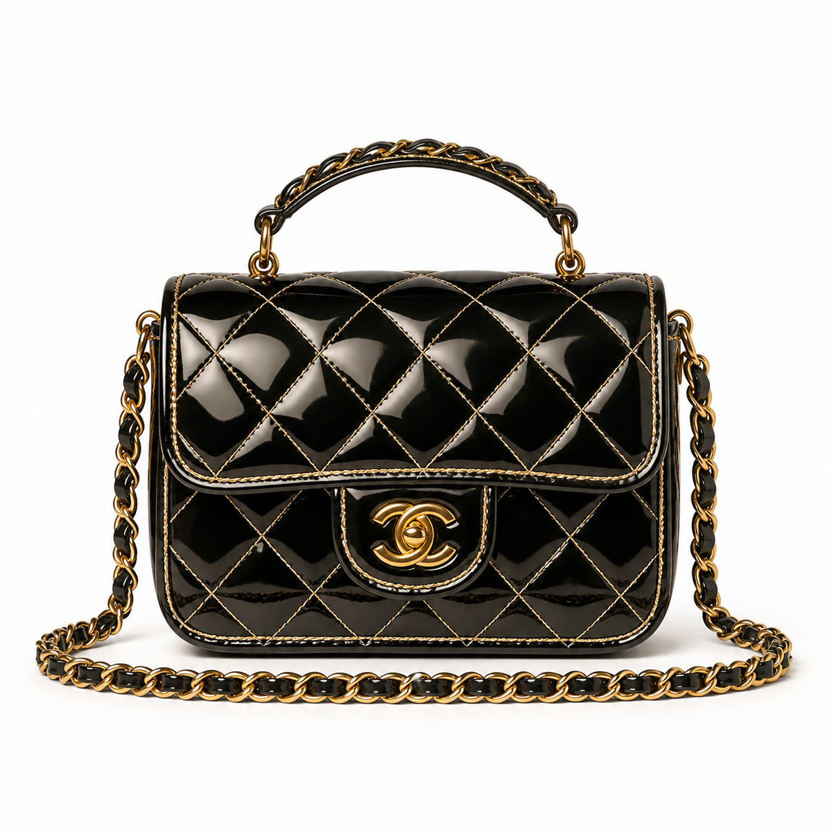 Chanel Slim Double-Chain Bag | 18×4.5×13cm