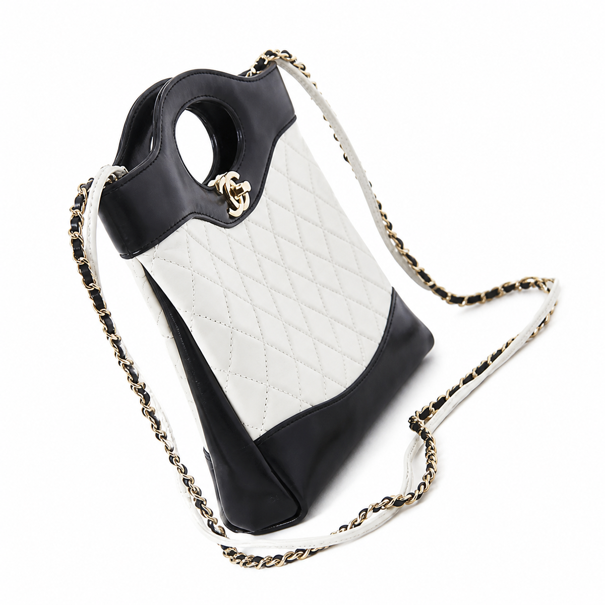Chanel Medium Quilted Crossbody Bag 22×23×5.5cm | Classic Leather Camera Bag Gold Chain