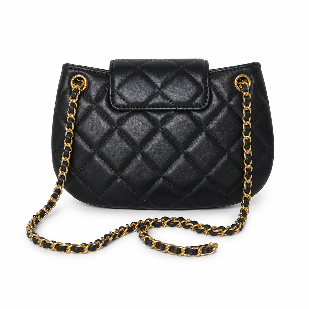 Chanel Classic Flap Bag – Black Quilted Lambskin, Gold Hardware (14×21.5cm)