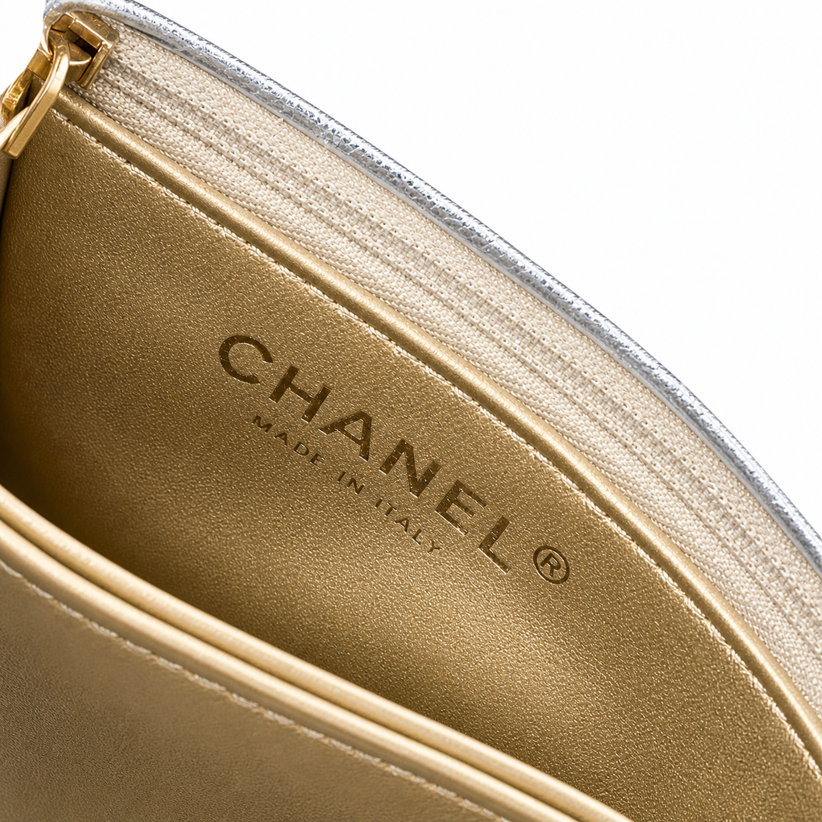 CHANEL Silver Quilted Leather Jewel Top Handle Flap Chain Bag