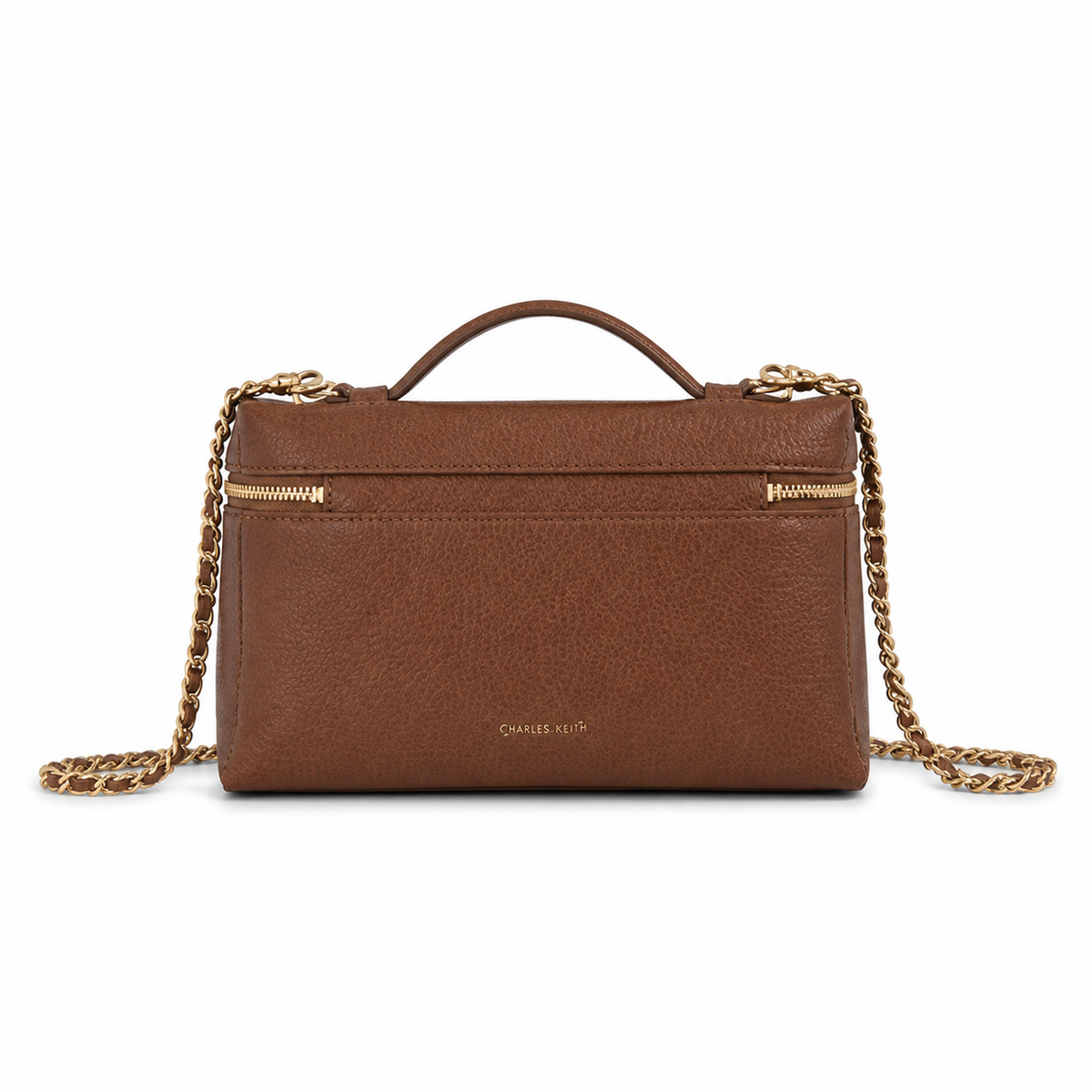 Chanel Brown Caviar Leather Vanity Case Crossbody Bag | Gold CC | Top Handle | 15×23×5cm