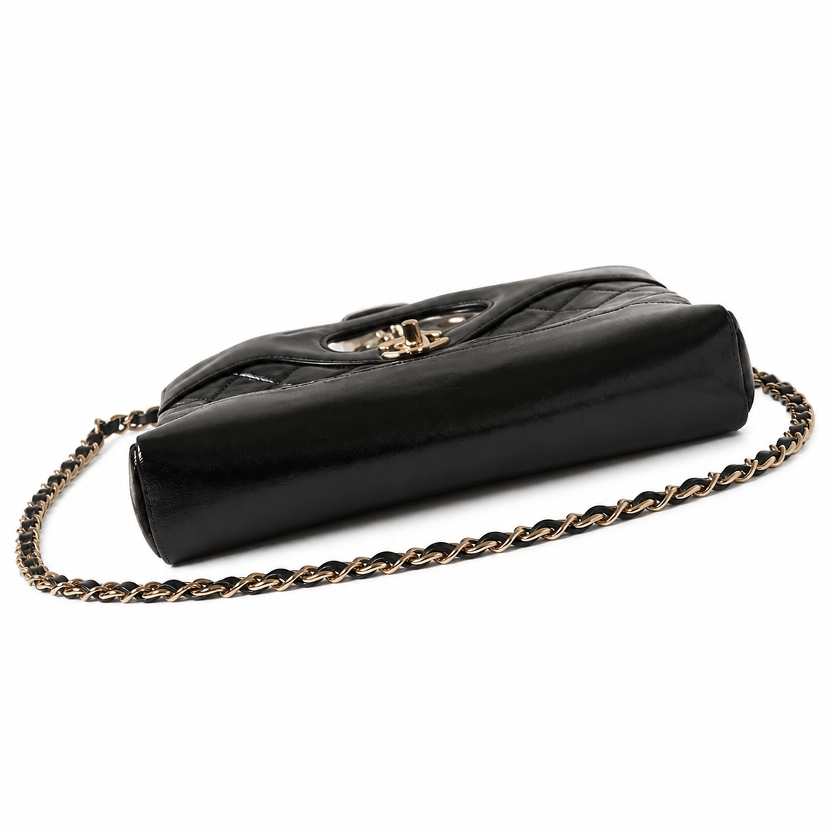Chanel Quilted Crossbody Bag 22×23×5.5cm | Luxury Holiday Gift for Her Gold Chain Leather