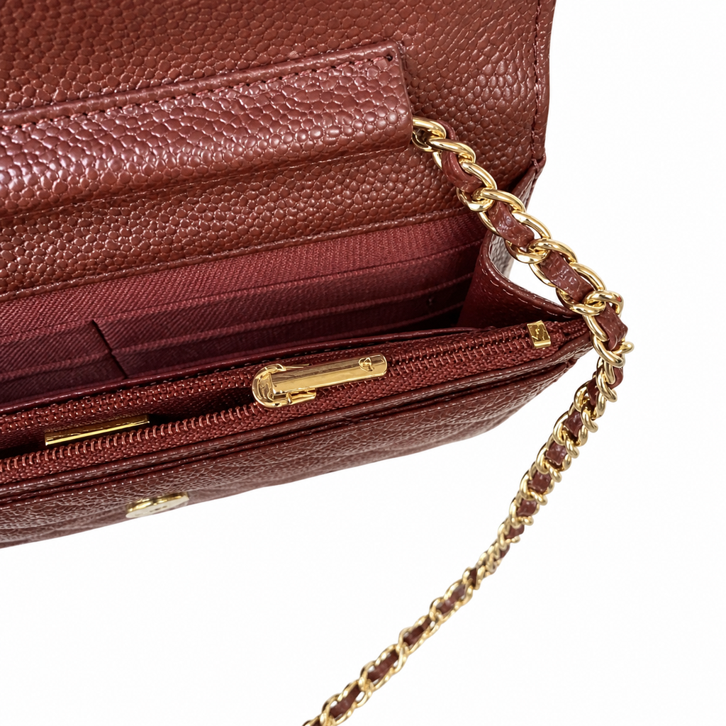 Chanel Classic Quilted Flap Bag | CC Turn-Lock Leather Chain Strap — 19cm