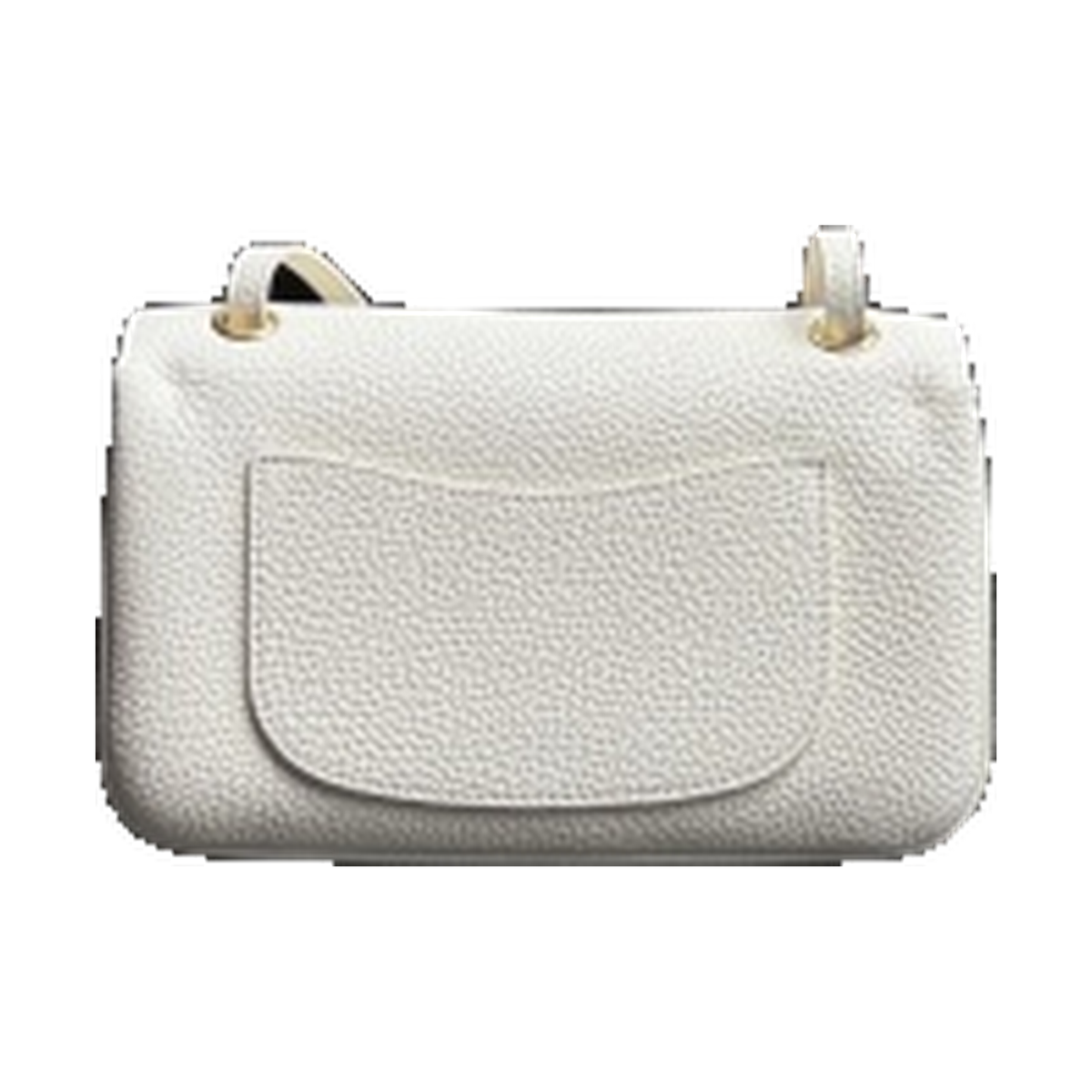 Chanel Ivory Caviar Leather Mini Classic Flap Bag Brushed Gold CC Made in France