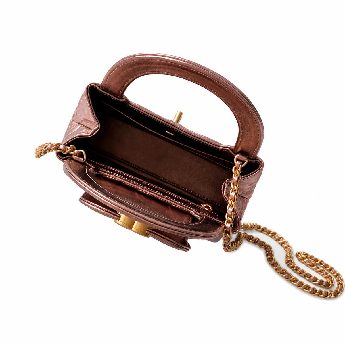 Chanel Leather Shoulder Bag 13×19×7cm | Quilted CC Clasp Luxury Gift for Women