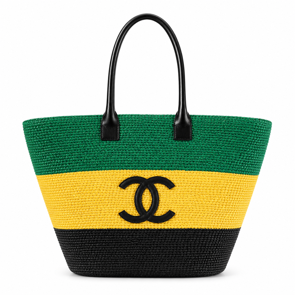 CHANEL Black Croc Leather Bowling Chain Bag CC Logo