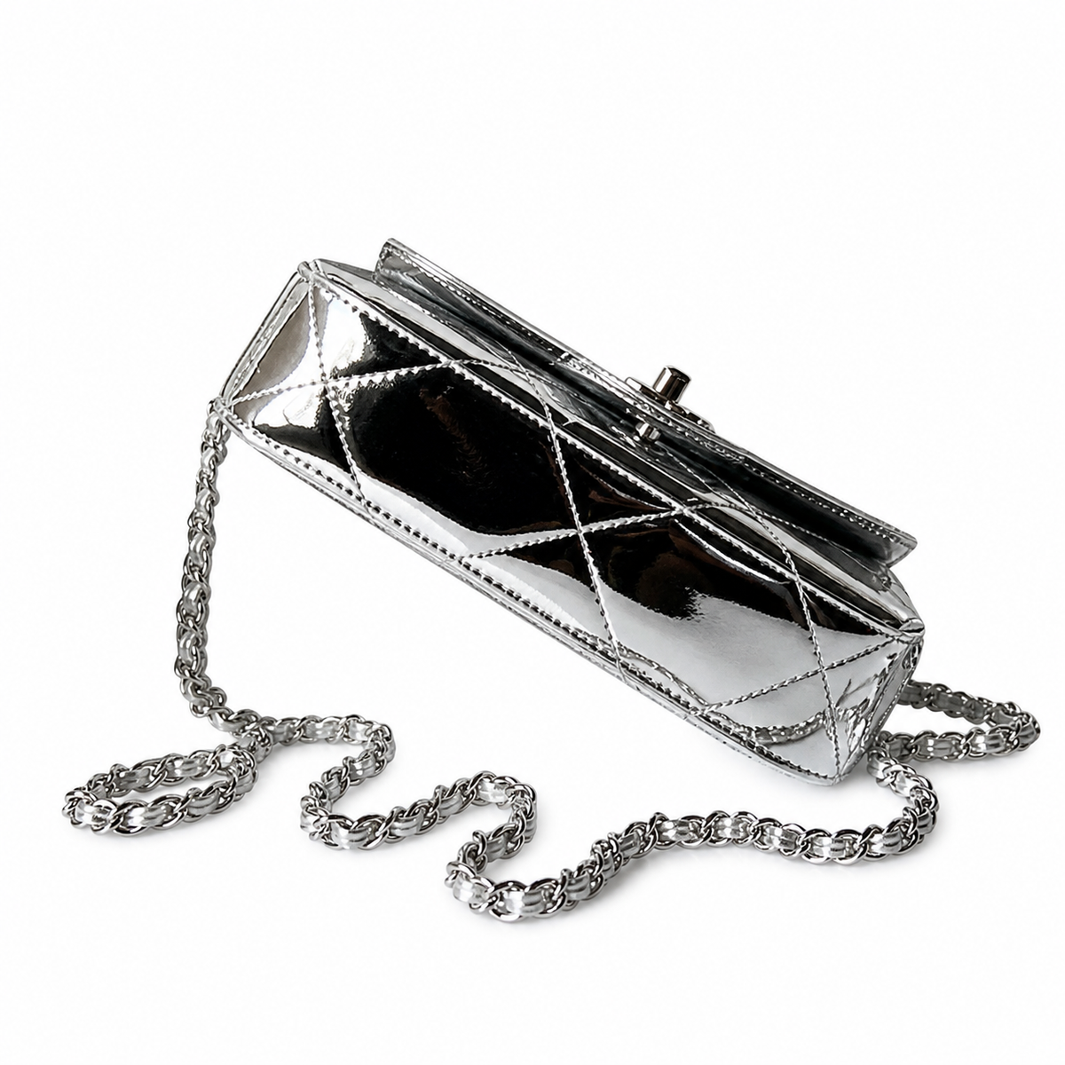 Chanel Slim Chain Bag Beige | Crossbody 18×4.5×13cm