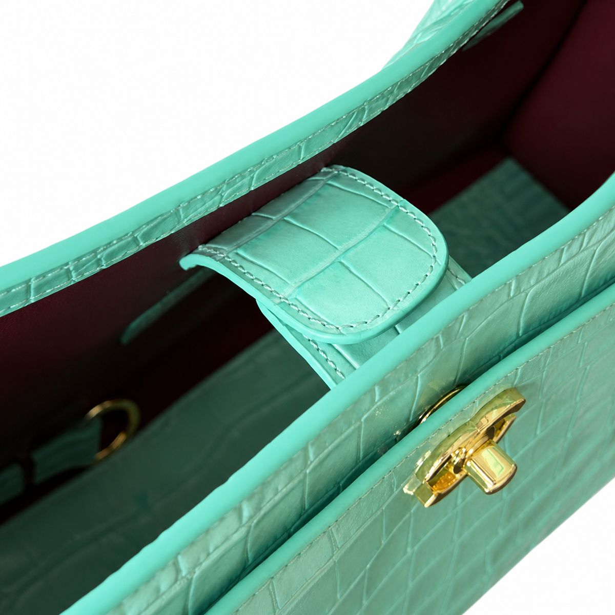 Chanel Mint Green Crocodile Embossed Leather Executive Tote Bag | Gold CC | Dual Handles | 39×20×13cm