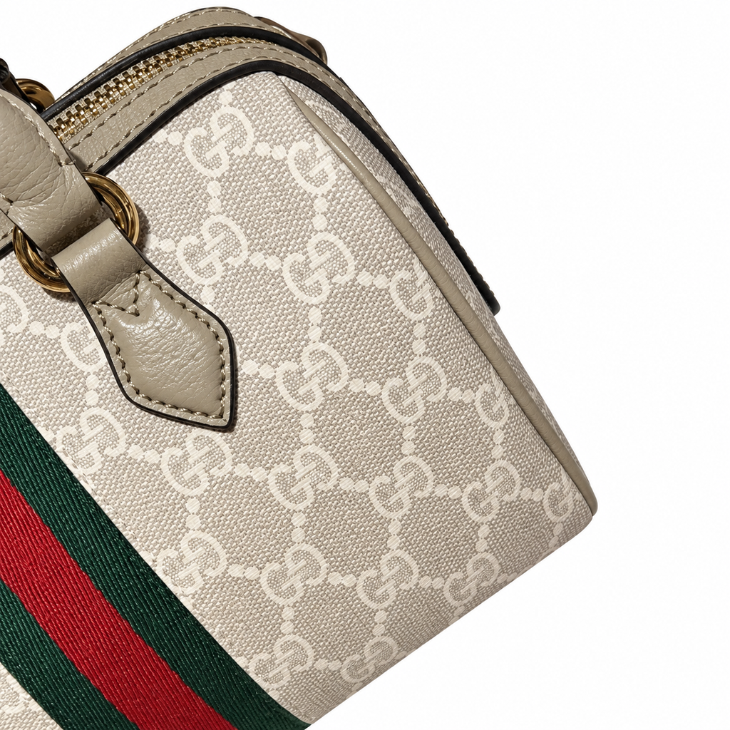 Gucci Savoy Mini Duffle Bag GG Supreme White