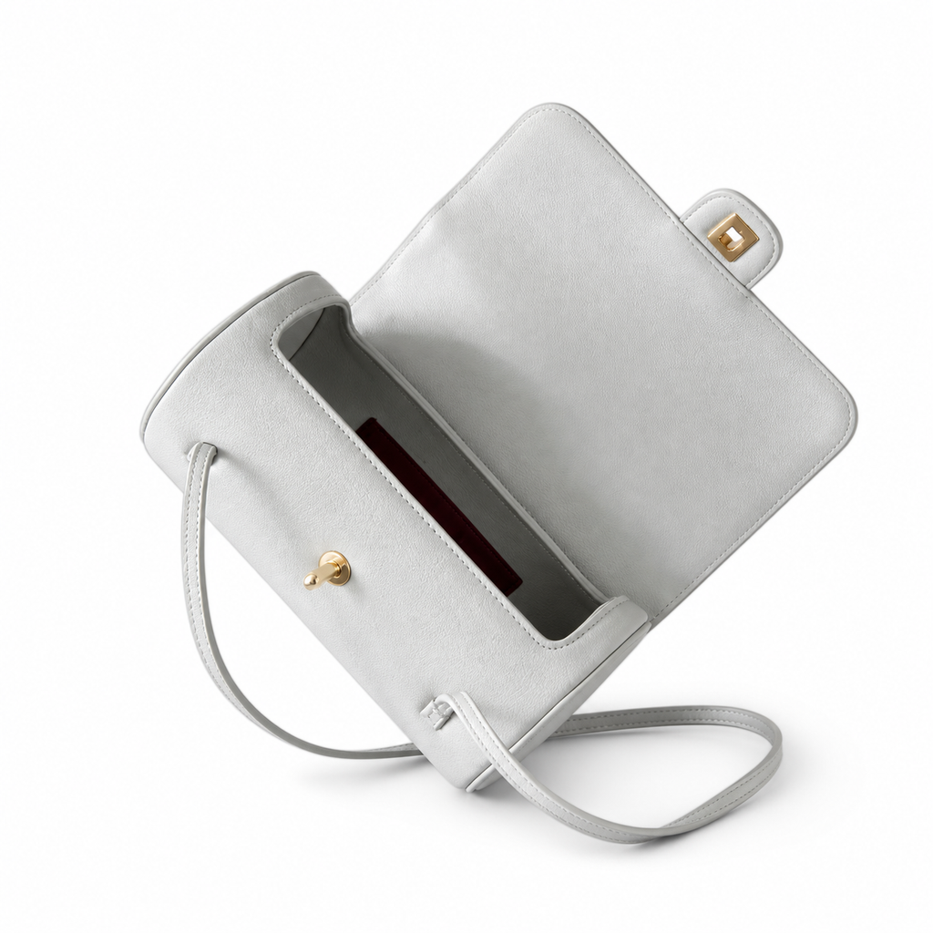 Chanel Vintage Cylinder Barrel Shoulder Bag White Quilted Caviar Leather Gold CC Turn-Lock Slim Strap 20.5cm