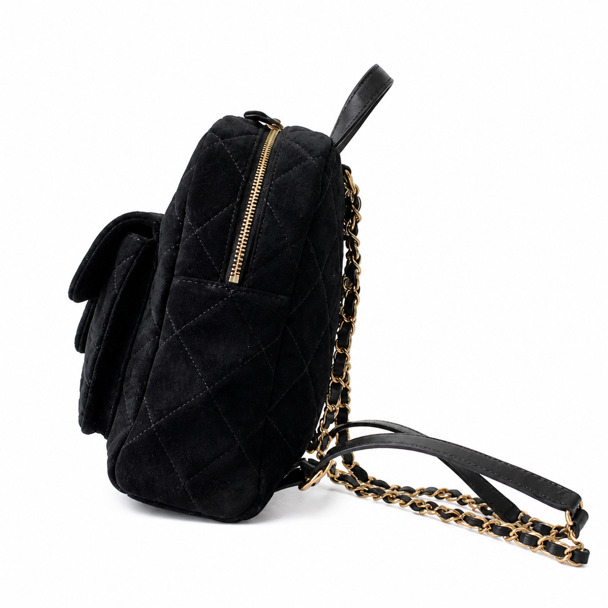 Chanel Classic Flap Bag – Beige Quilted Lambskin, Gold Hardware (22×22.5×8.5cm)