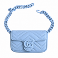 Gucci GG Marmont Super Mini Bag Blue on Blue