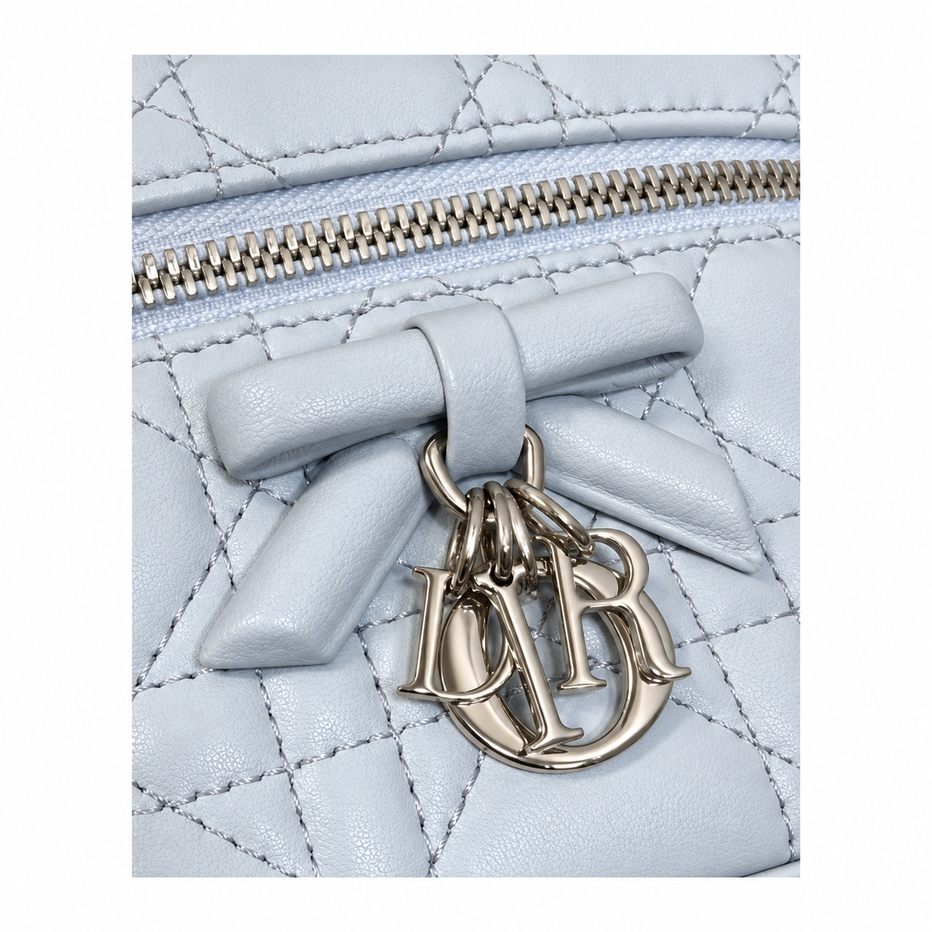 Dior Cannage Quilted Small Top Handle Bag 17.5cm