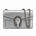 Gucci Dionysus Mini Bag in Silver Metallic Leather