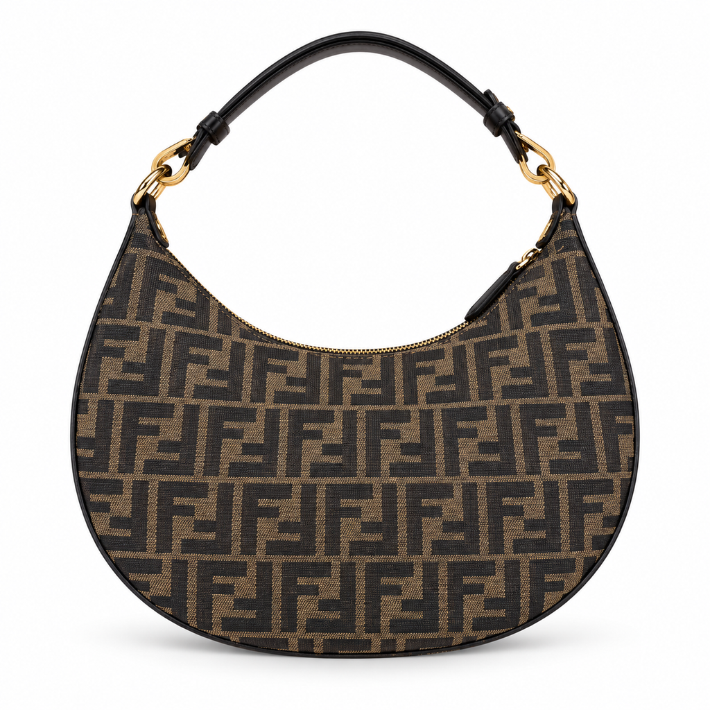 Fendi Fendigraphy Hobo Bag – FF Jacquard Crescent Shoulder Bag