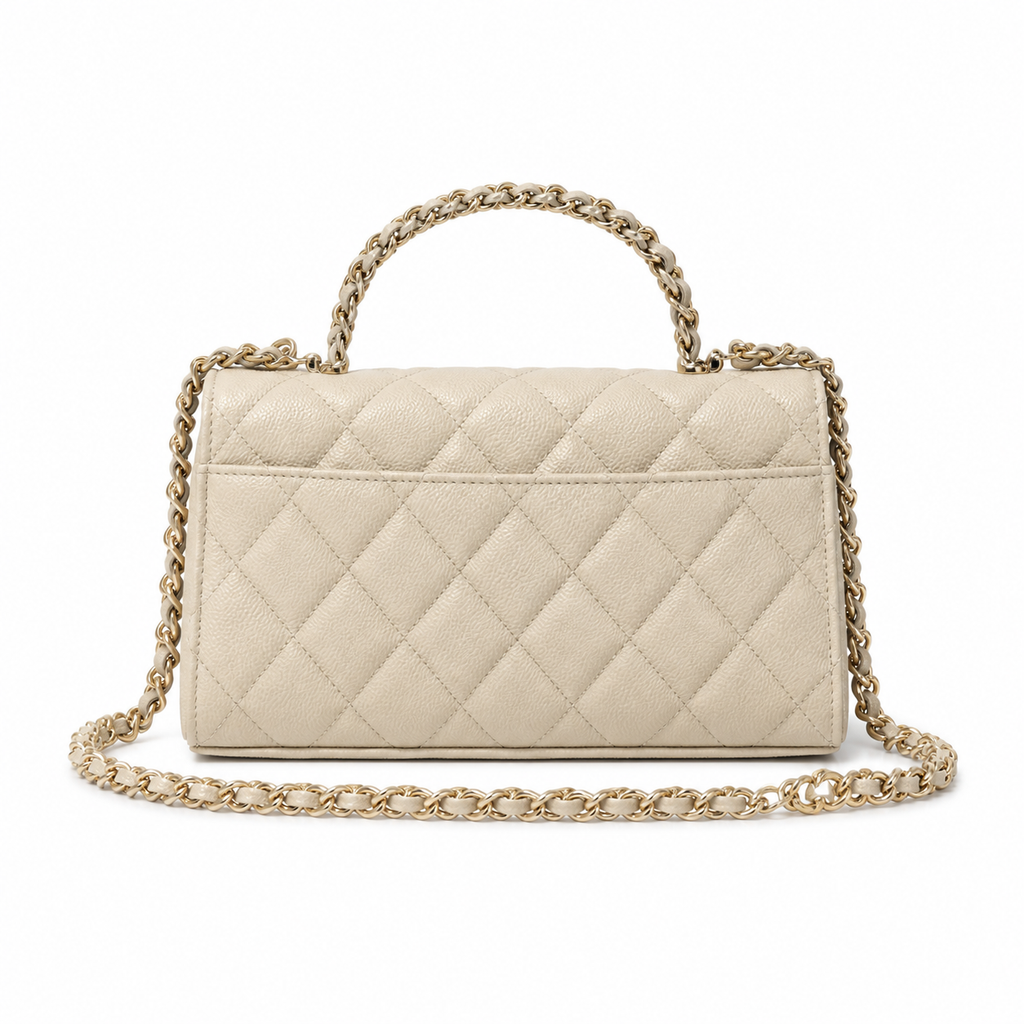 Chanel Quilted Leather Interlaced Chain Crossbody