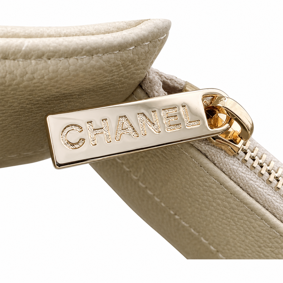 CHANEL Grand Shopping Tote (GST) – Beige Caviar Leather Gold Hardware Shoulder Bag 35×25×13cm