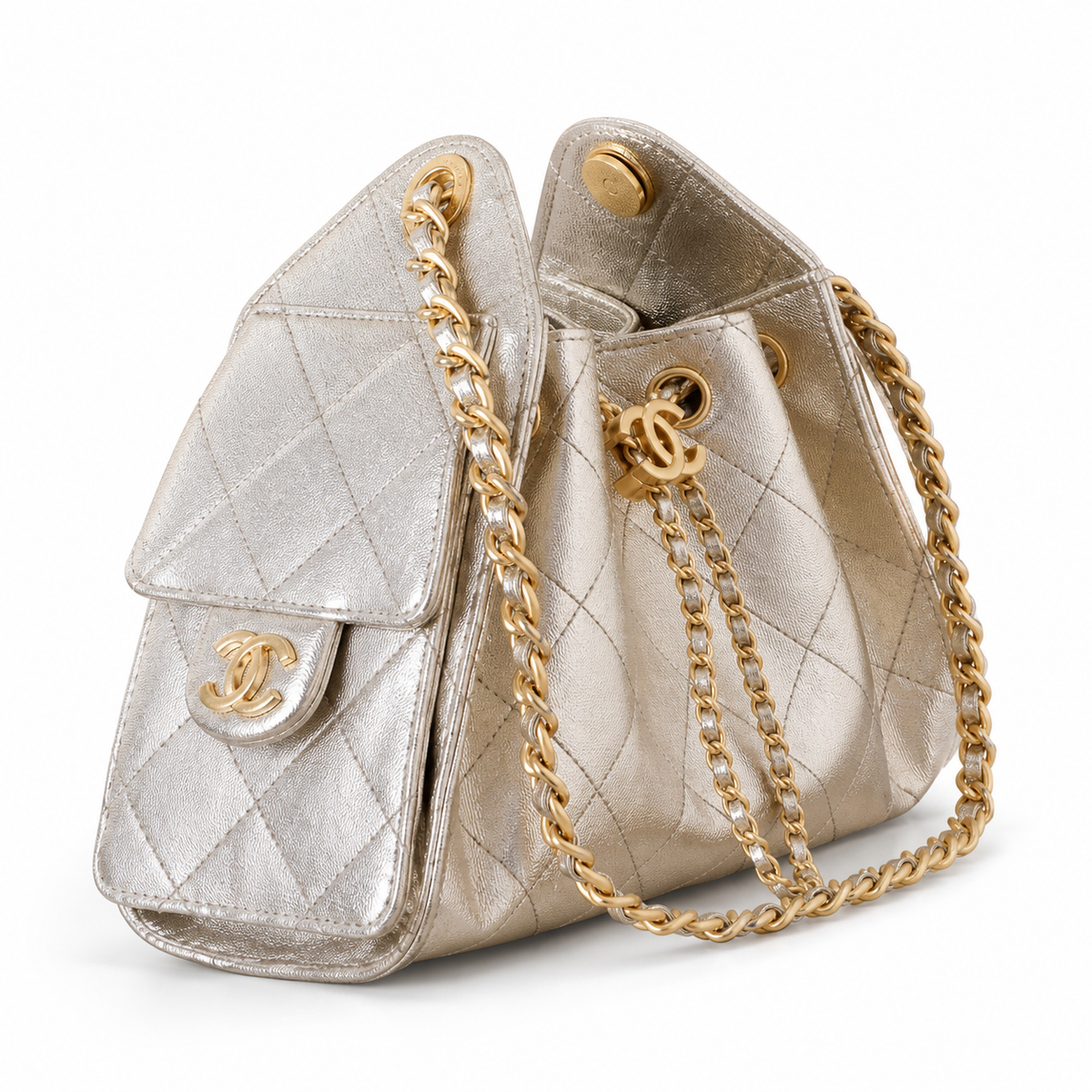Chanel Mini Classic Flap Blue Quilted Denim Gold Hardware Bag