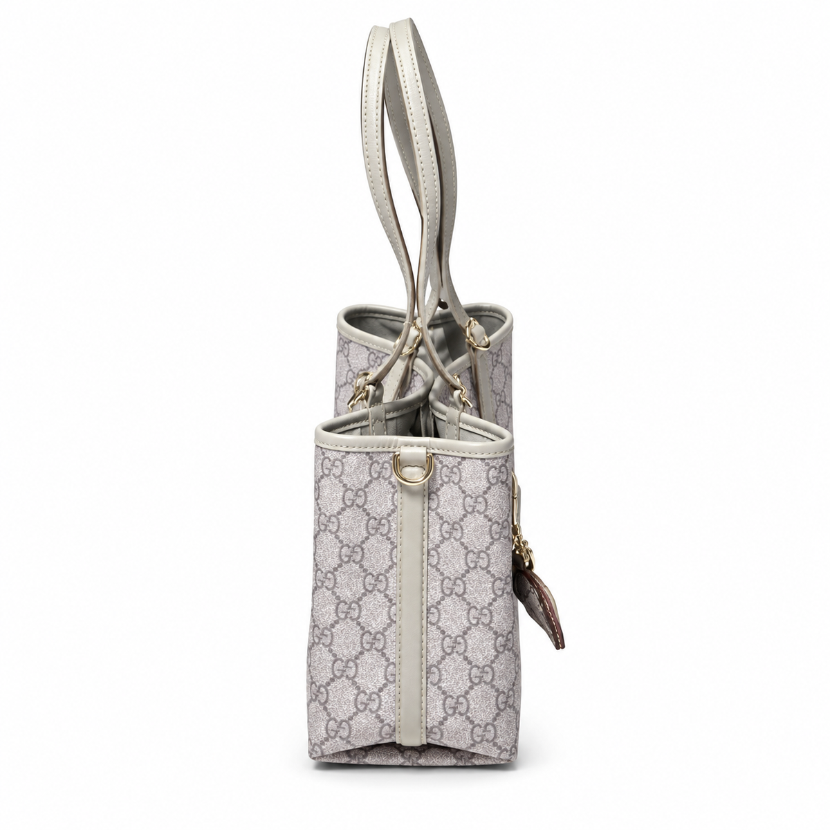 Gucci GG Supreme Medium Tote Bag with Dog Charm