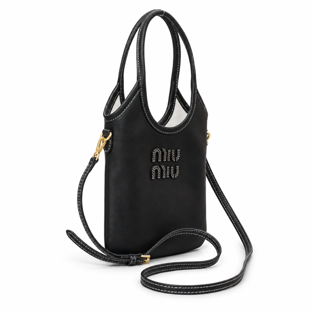 Miu Miu Leather Top Handle Bag 20cm