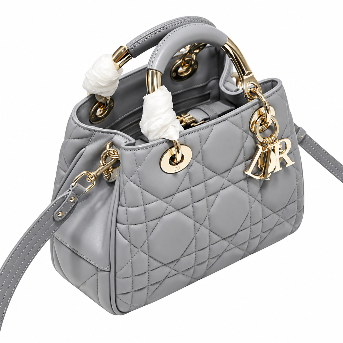Dior Cannage Quilted Medium Shoulder Bag 24cm