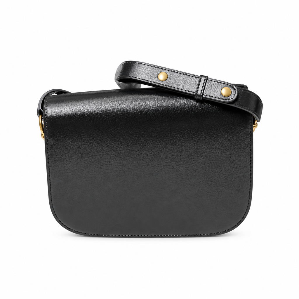 Gucci Horsebit 1955 Small Flap Bag in Black Saffiano Leather
