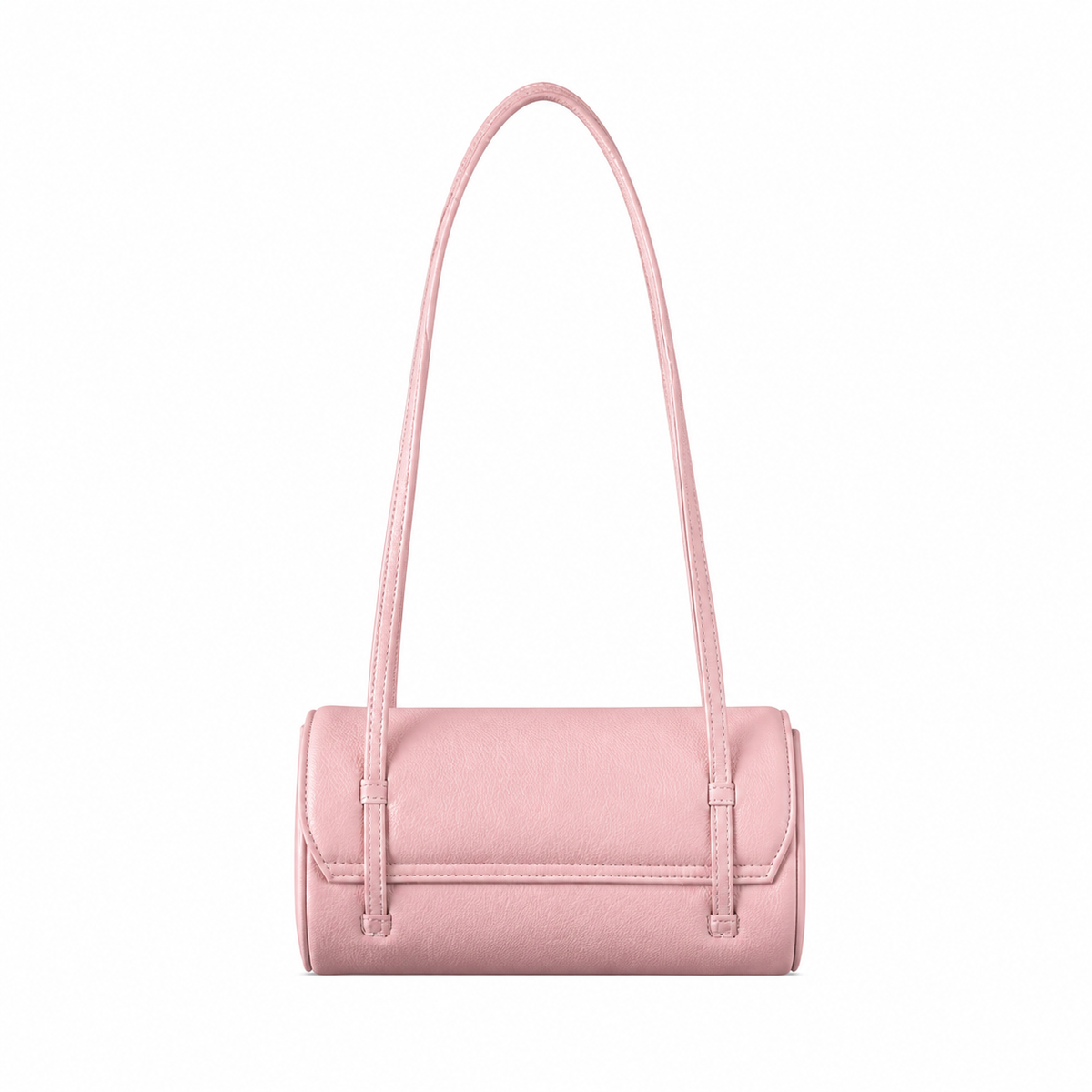 Chanel Vintage Cylinder Barrel Shoulder Bag Blush Pink Caviar Leather Gold CC Turn-Lock Slim Strap 20.5cm