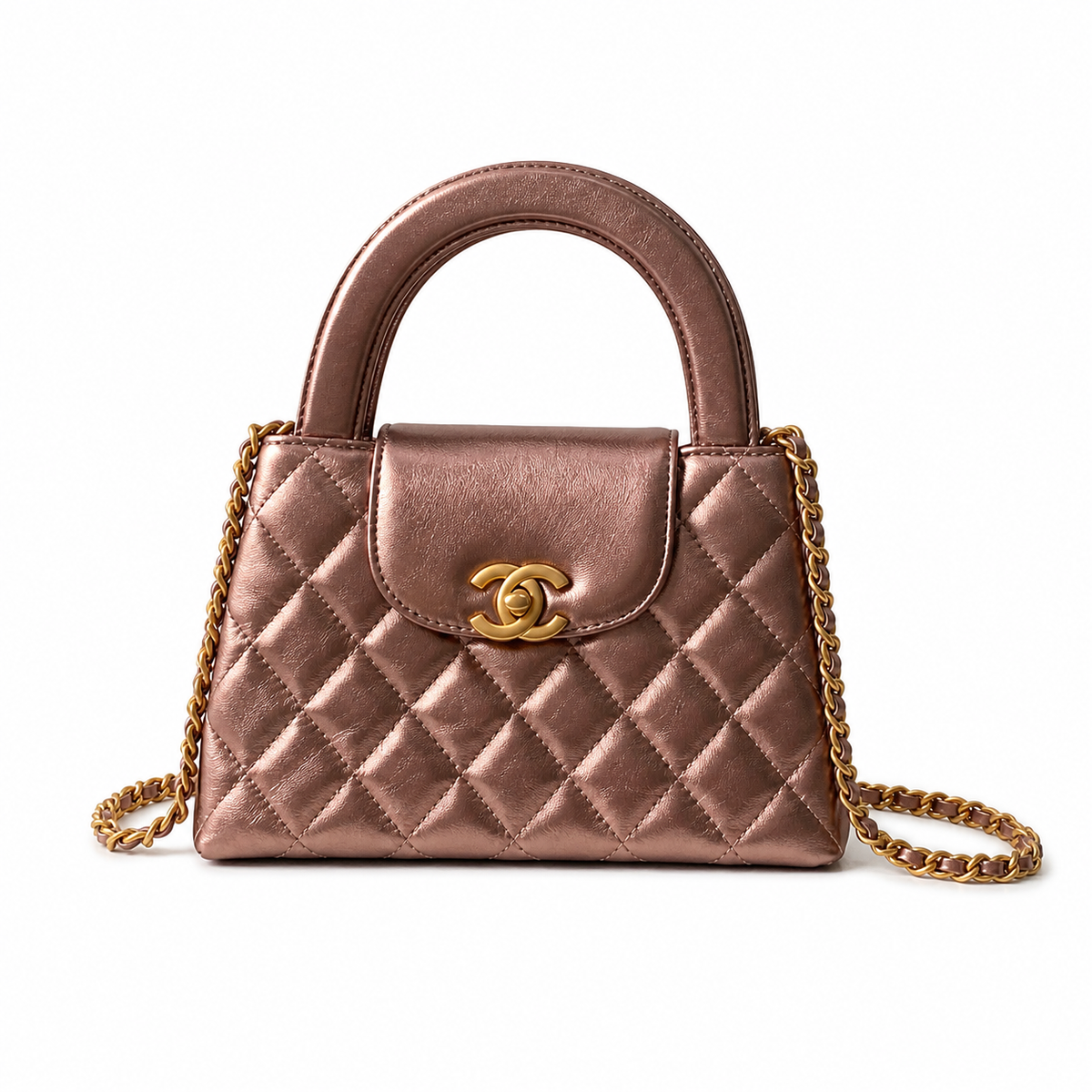 Chanel Leather Shoulder Bag 13×19×7cm | Quilted CC Clasp Luxury Gift for Women