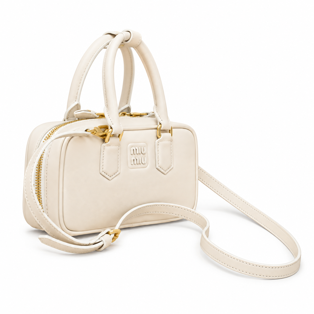 Miu Miu Convertible Leather Shoulder Bag 19×10×5 cm