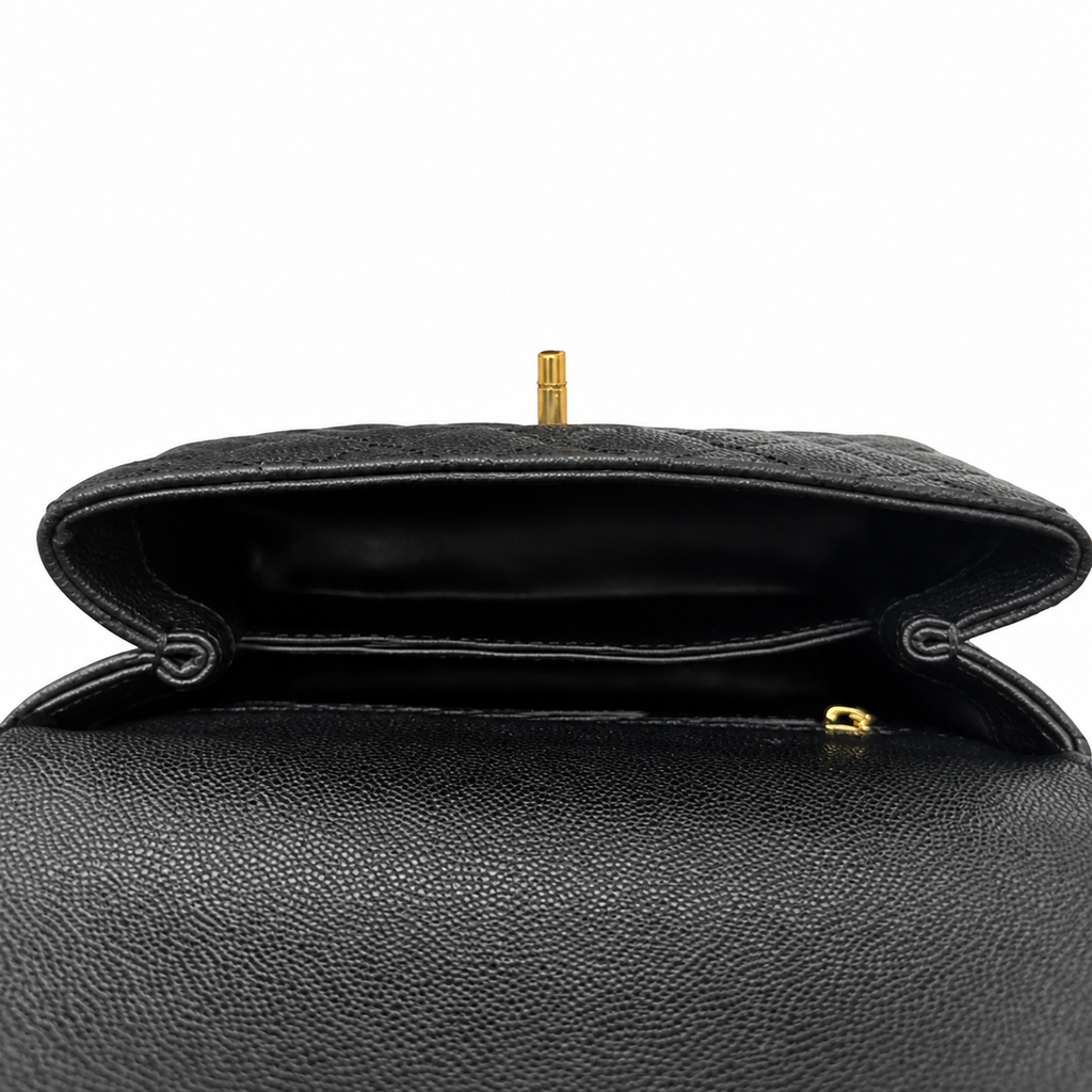 Chanel Classic CC Quilted Flap Bag | Gold Hardware & Chain — 24cm