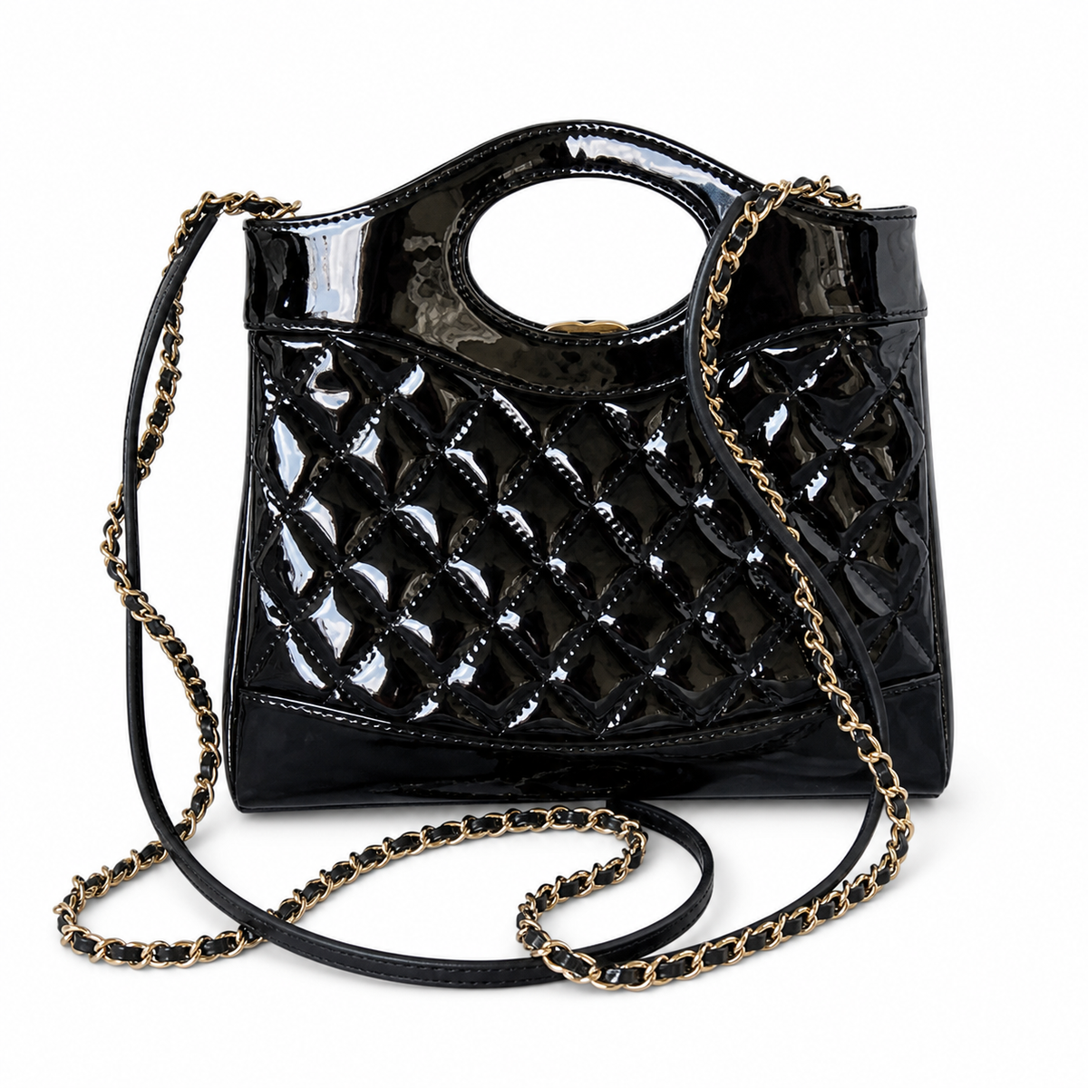 Chanel Weekend Quilted Crossbody Bag 22×23×5.5cm | Spacious Leather Casual Luxury Shoulder Bag