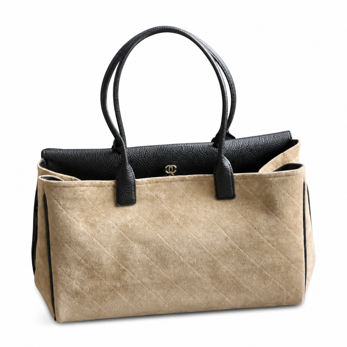 Chanel Mademoiselle Top Handle Handbag 22×38×16cm